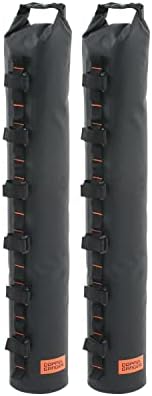 ドッペルギャンガー スリムサンドウェイト【バイクガレージ専用のサンド(砂)の錘】 2本セット 固定用ベルト内袋付属 最大充填重量(1個あたり) 約13Kg DCC623-BK ブラック 直径1...