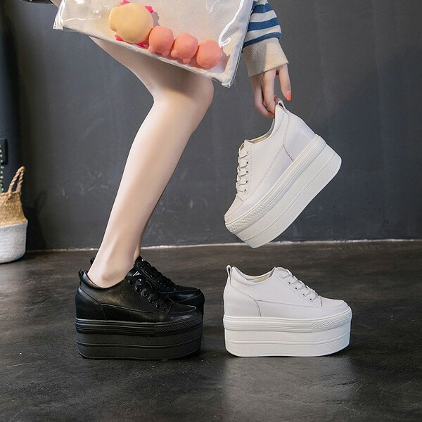 スニーカー レディース 厚底 インヒールスニーカー 12cm ヒールスニーカー インヒール 身長アッ