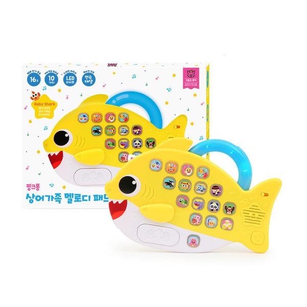 ピンクポンサメ家族メロディーパッド 赤ちゃんサメㅣ最新人気童謡16曲収録