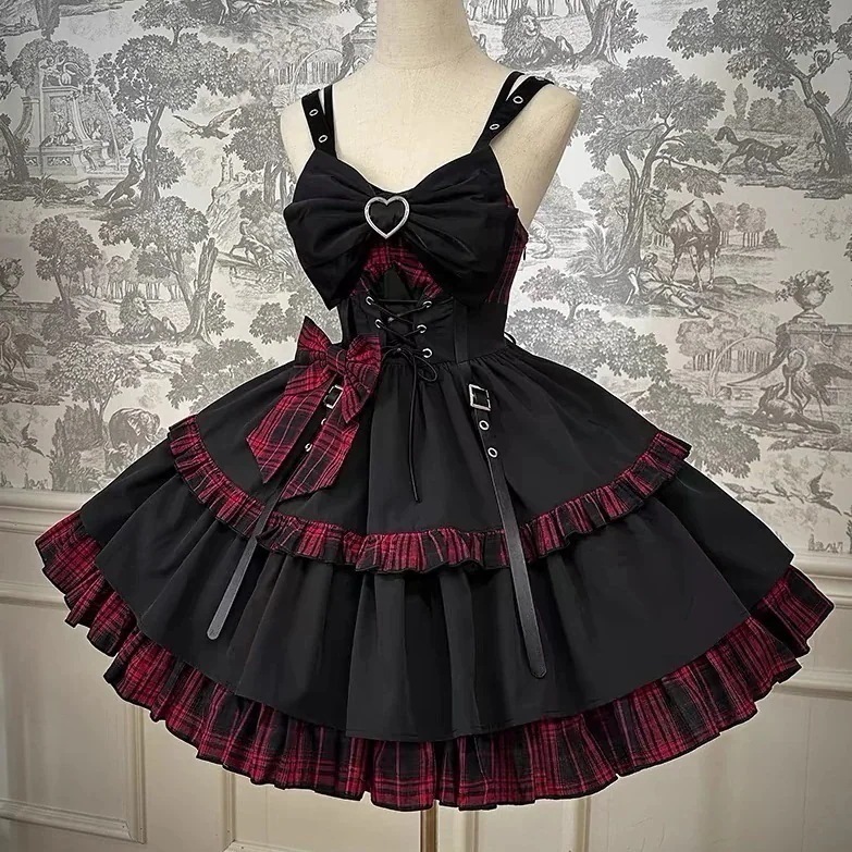 本日の限定商品 コスプレ コスプレ セクシー 新作 ダーク クライン ブルー チェック柄ウエストスリムキャミソール 可愛い 洋装 仮装 大人 文化祭 復活祭