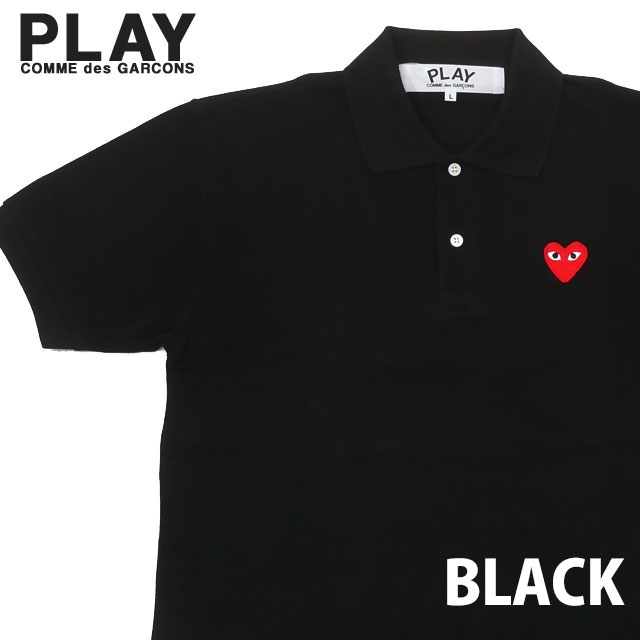 プレイ コムデギャルソン PLAY COMME des GARCONS RED HEART POLO SHIRT 鹿の子 ポロシャツ AX-T006-051 218-000433-053