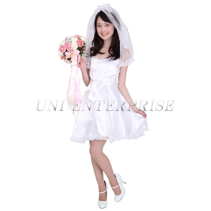 コスプレ 仮装 Patymo セクシーウェディング 【 コスプレ 衣装 ハロウィン 仮装 コスチューム セクシー ウエディングドレス 花嫁 パーティーグッズ 女性用 余興 大人用 ウェディングドレス