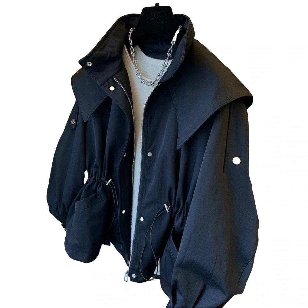 [最安値挑戦]！スプリングコート 羽織り フード付き マンパ ブルゾン ジャケット ショート丈 パーカー アウター 春秋 レディース マウンテンパーカー