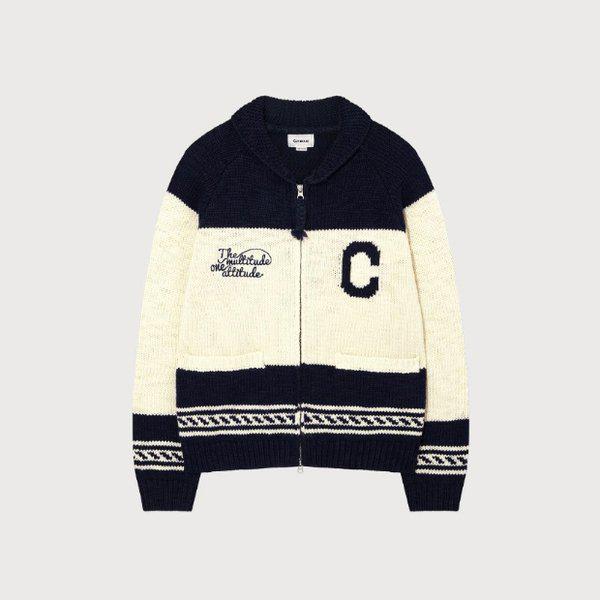 長袖Tシャツ JQS CO2504KT31-NA カウチンカーディガン Navy