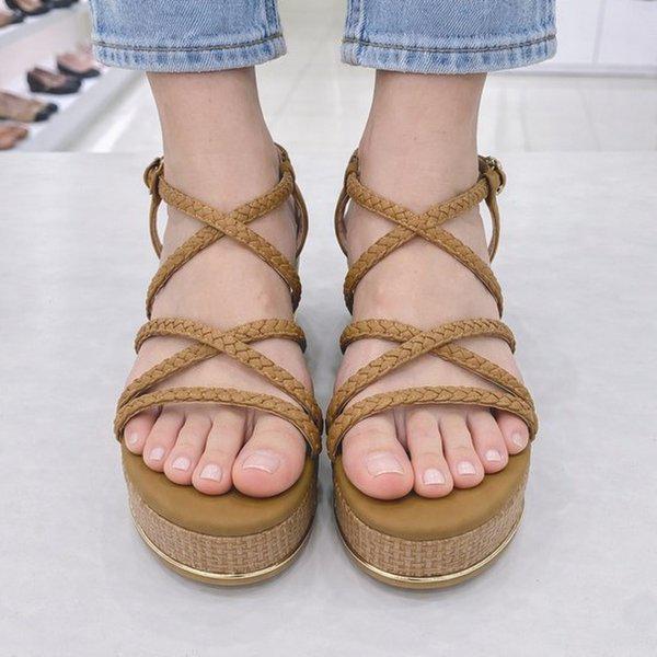 女性セミトンサンダル PFEMDS673CA HFPI4A GN_GN