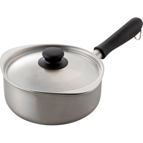 (ギフト)3層鋼片手鍋(18cm/つや消し)蓋付