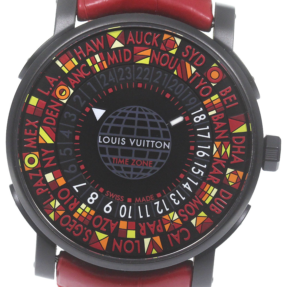 ルイヴィトン LOUIS VUITTON Q5D23 エスカル タイムゾーン 日本限定 自動巻き メンズ 極美品 箱保証書付き_790500【中古】