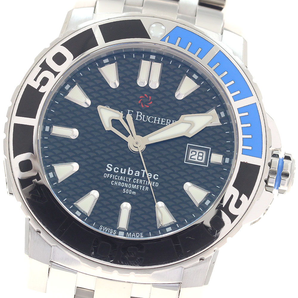カール F.ブヘラ CARL F.BUCHERER 00.10632.23.33.21 パトラビ スキューバテック デイト 自動巻き メンズ 保証書付き_944445【中古】