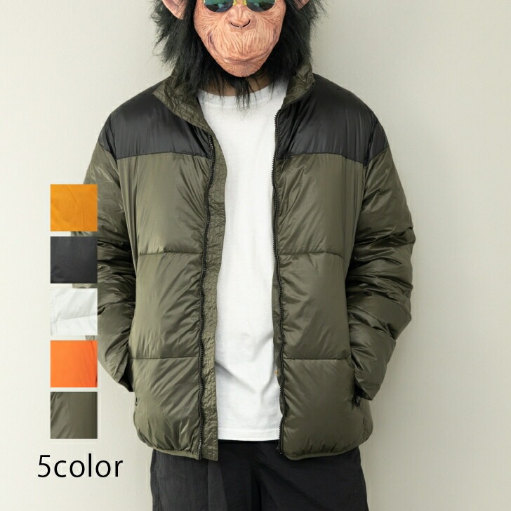 ダウンジャケット メンズ ダウン バイカラー配色 ヨーク切り替え スタンドカラー ダウンブルゾン ジャケット ブルゾン アウター カジュアル ストリート アウトドア 秋 冬 服 お洒落 7,463円