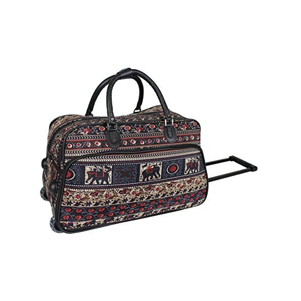 World Traveler 21-Inch Carry-On Rolling Duffel Bag， Elephant 並行輸入品