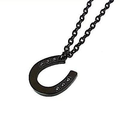 LION HEART/ステンレスアクセ メンズ 馬蹄モチーフトップ ネックレス LHMN004N