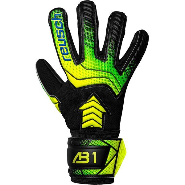 REUSCH アトラクト AB1 シルバー ジュニア ブラック/セイフティ イエロー/ブラック 5号 5562263 7052 キーパー手袋