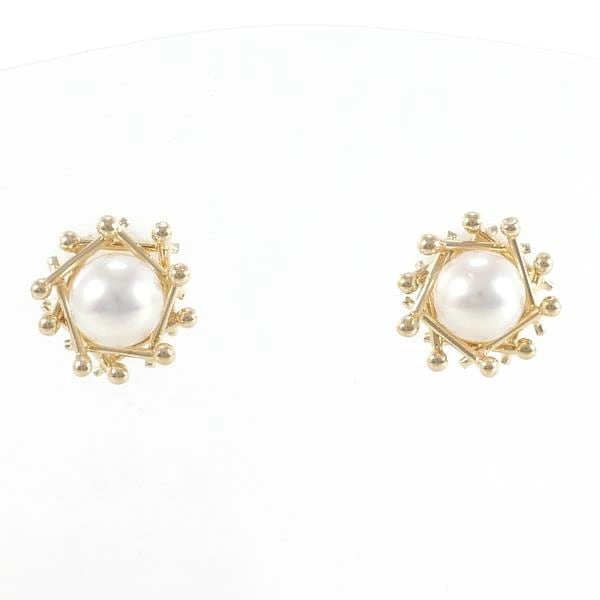 K18 18金 YG イエローゴールド ピアス パール 総重量約0.9g ジュエリー 中古