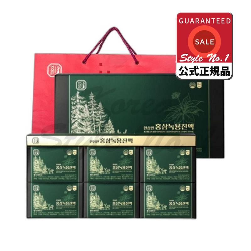 一人参紅参緑溶鎮液30個入りショッピングバッグ1.8L