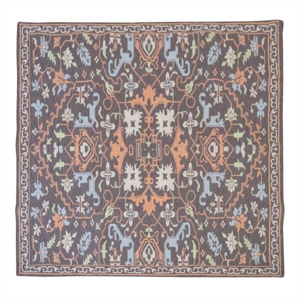 キリム調のアンティークなラグ 180180cm 北欧 ナチュラル センターラグ 敷物 リビング