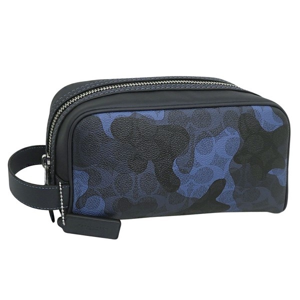 コーチ バッグ メンズ セカンドバッグ アウトレット ブルーマルチ SM TRAVEL KIT CAMO CX879SVBLM COACH