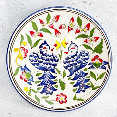 Blue ceramics of Rishtan製23cmプレート Blue ceramics of Rishtan製23cmプレート Set of Four Drammen 20cm