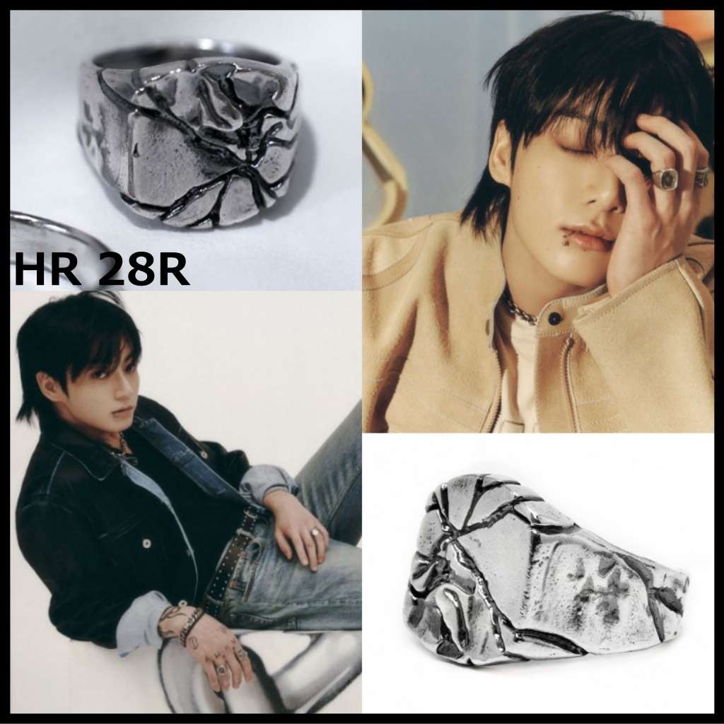 BTS ジョングク着用 【HARANG】 HR 28R RING リング HARANG 指輪 HR28R HR 28 R SILVER CRACK RING シルバーリング 指輪