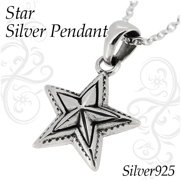 ワイルド スター シルバーネックレス(チェーン付きペンダントトップ ペンダントヘッド)ネックレス