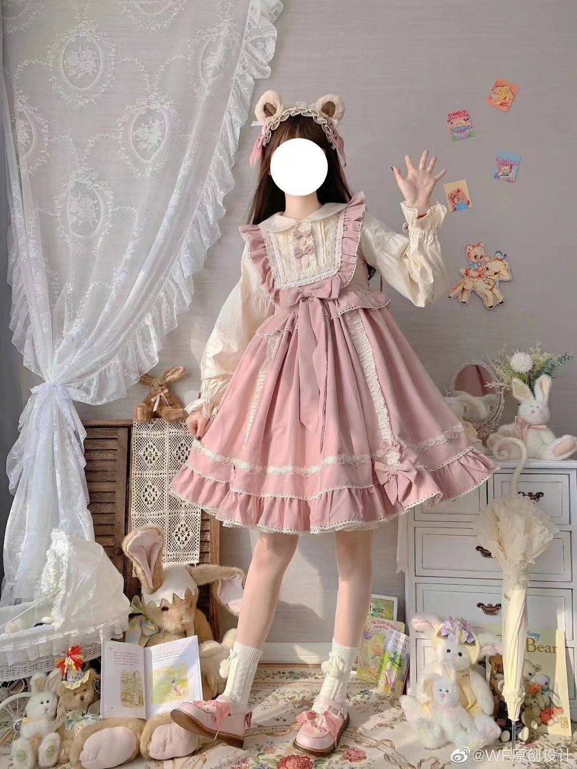 夏正規品lolitaスカート大きい子供甘くてかわいい洋服ロリータ色合わせ偽2つセットピンク王女スカート 8,588円