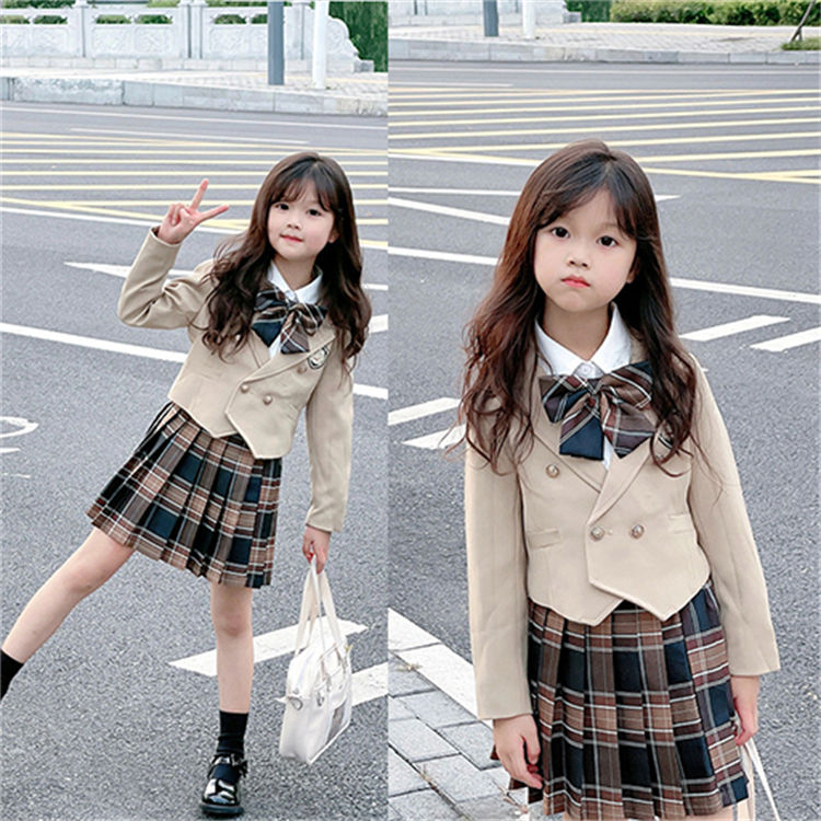 キッズ フォーマル 入学式 セットアップ チェック スカート 女の子 小学生 中学生 高校生