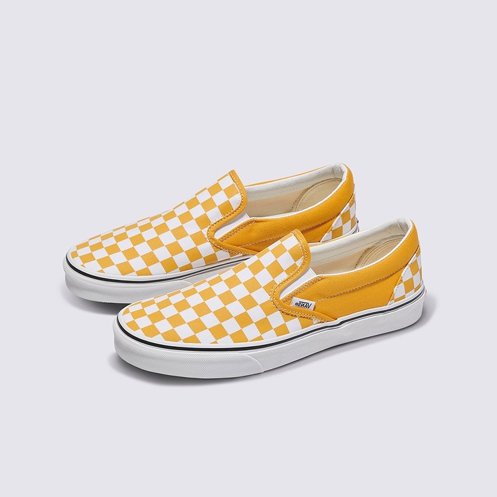 バンズスリップオン-(カラーティアーズ) チェッカーボードゴールドグロー/VN000BVZLSV1