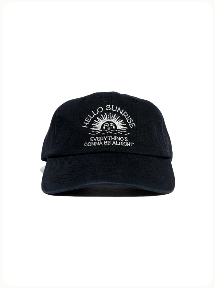 【Hello Sunrise】Washed VTG Arch Logo Ball Cap〜キャップ HELLO SUNRISE Washed VTG Arch Logo Ball Cap Black キャップ