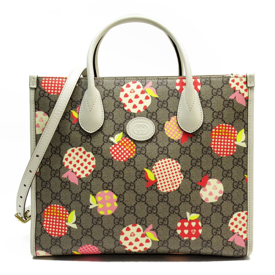 グッチ GUCCI ハンドバッグ ショルダーバッグ GGスプリームキャンバス/レザー アイボリー×ブラウン レディース 659983 t19539a