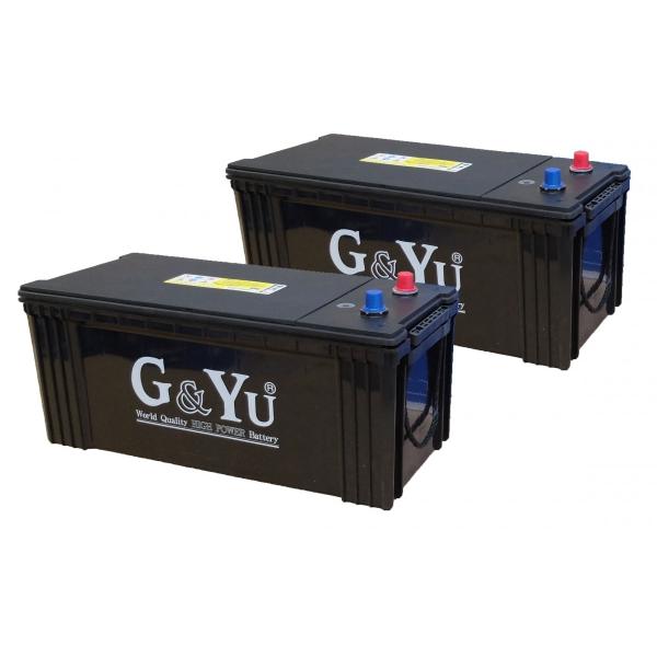 G&Yu [ジーアンドユー] バッテリー SHD-155G51（お得な２個セット）　集配者・バス・トラック・船舶・建設機械用（セミシールドタイプ）