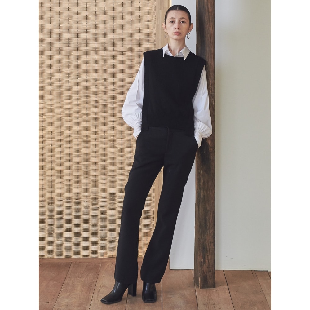 ACUD スリム ブーツカット パンツ ブラック