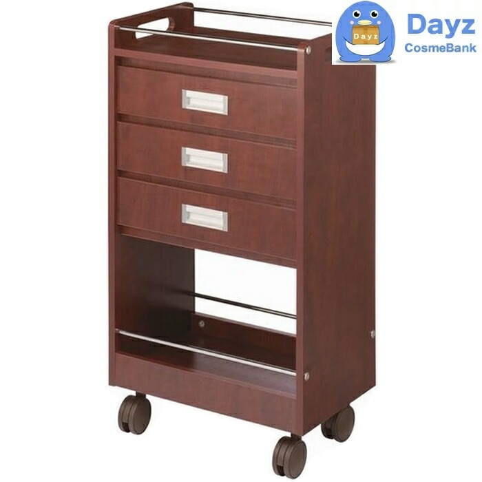 C-342 ワームス 引き出しワゴン　ローズウッド　キャスター付き　　サロンボックスワゴン　　メーカー直送品 納期要確認 / キャンセル返品不可商品　　RB