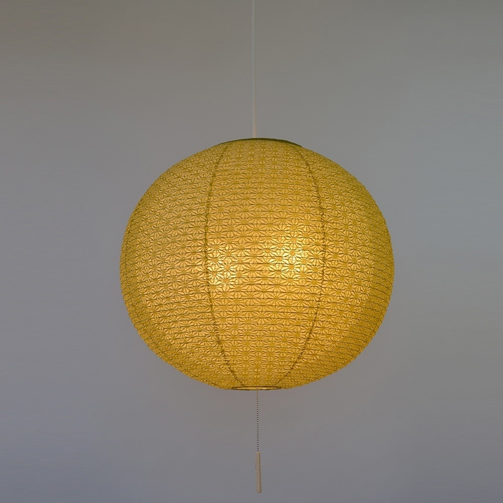 彩光デザイン 和照明 二重提灯 ペンダントライト 2灯 【電球別売】 SPN2-1100-asaha 麻葉萌葱in麻葉白 日本製 和風照明