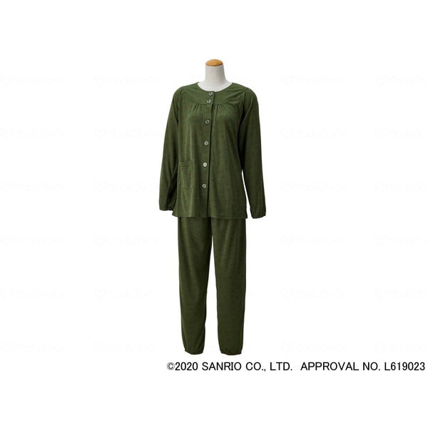 ウェルファン ワンタッチテープパジャマ ハローキティ モスグリーン M 010802 メーカー直送