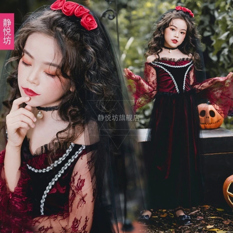 子供用コスチューム ヴァンパイア 花嫁 ゾンビコスチューム 女王コスチューム 女の子 魔女コスチューム 魔女コスチューム 悪魔コスチューム