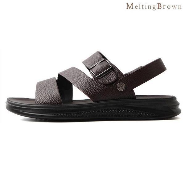 男性用サンダル メンズ本革サンダル 夏用サンダル AX23