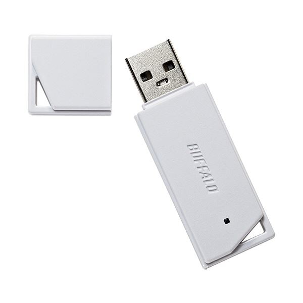 （まとめ）バッファロー USB2.0どっちもUSBメモリー 16GB ホワイト RUF2-KR16GA-WH 1個[x10セット]