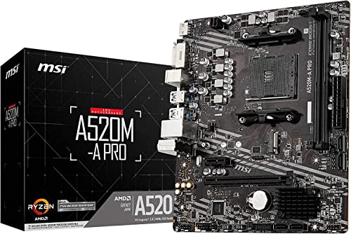 MSI マザーボードA520M-A PRO 【Ryzen 5000シリーズ (AM4)対応】 Mic