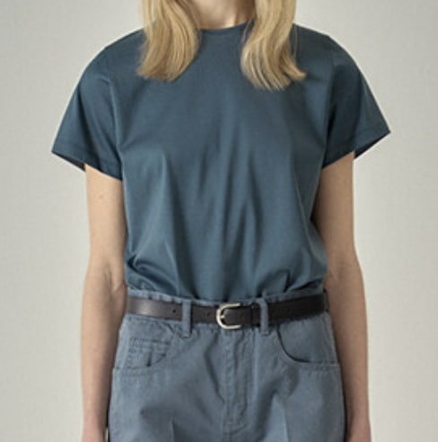 ファサードパターン Silket Cotton T-shirt Jade Green