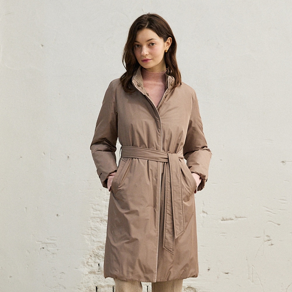 ニットネック グースダウンコート