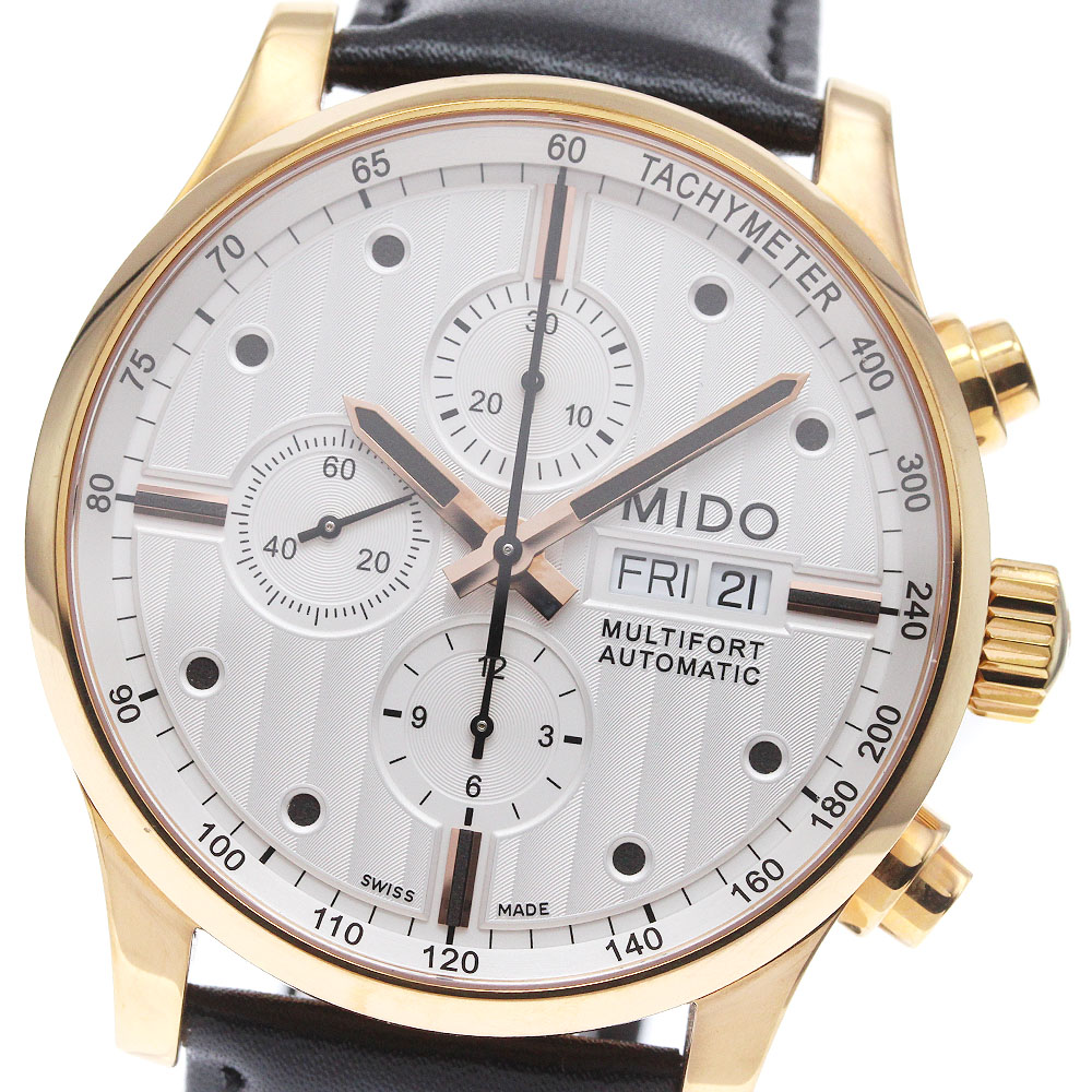 ミドー MIDO Ｍ005.614.36.031.00 マルチフォート デイデイト クロノグラフ 自動巻き メンズ 良品 保証書付き_839174【中古】 79,750円