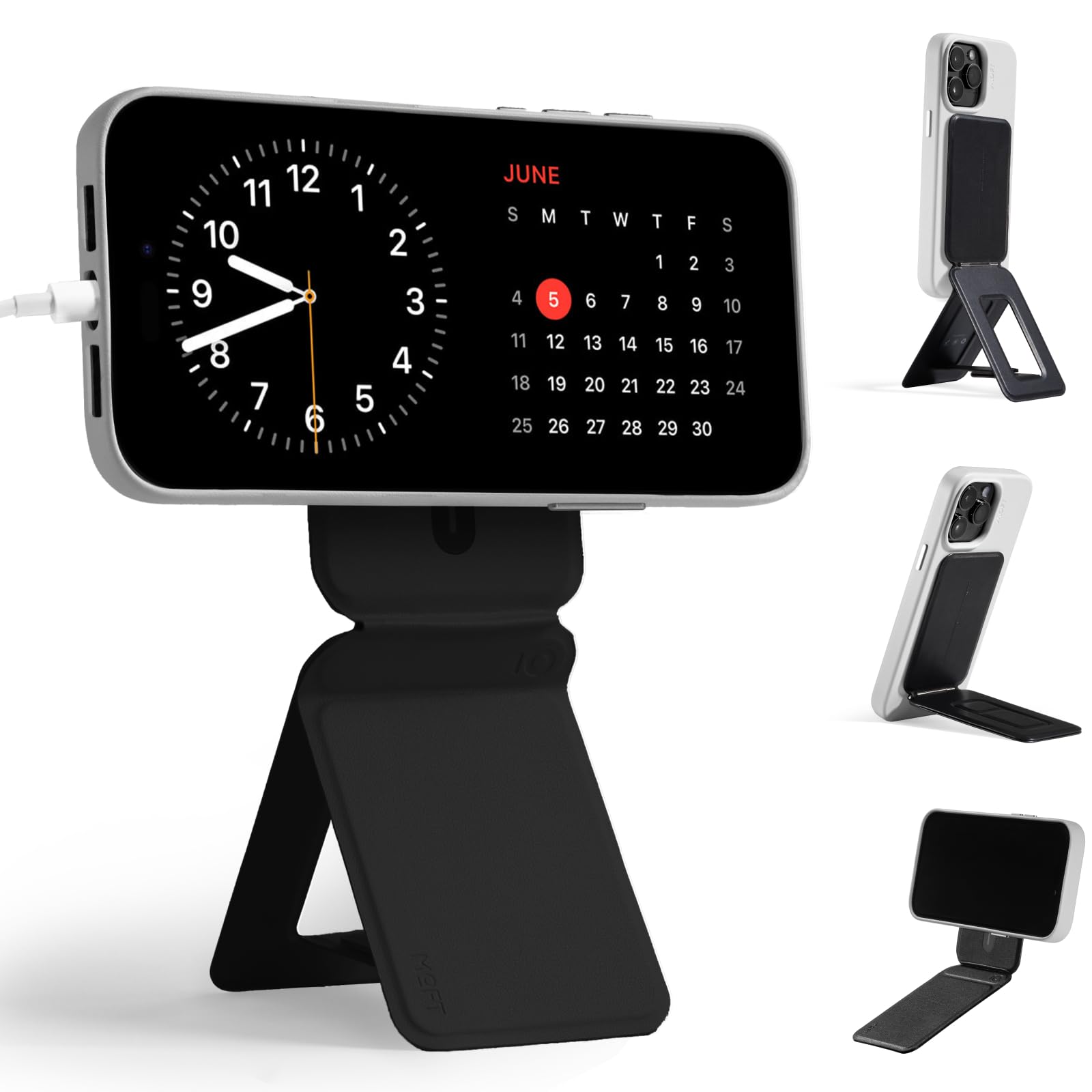 MOFT【公式直営店】モフト スマホスタンド 強力磁力スタンド 七変化マルチスタンド 携帯スタンド 三脚スタンド 全機種対応/アイアンリング付き MOVAS素材 耐久 多角度調整 薄型 軽量 折りたた