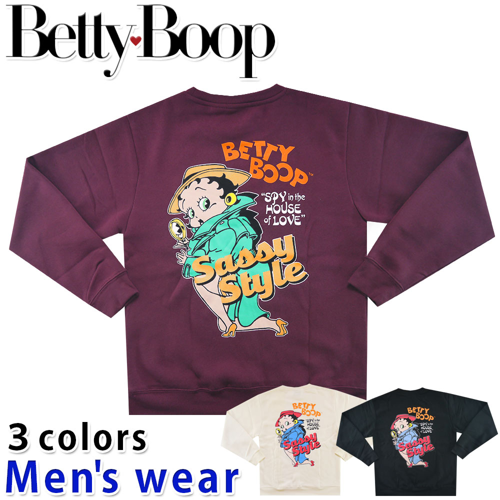 Qoo10] ベティちゃん 裏起毛 トレーナー メンズ : メンズファッション