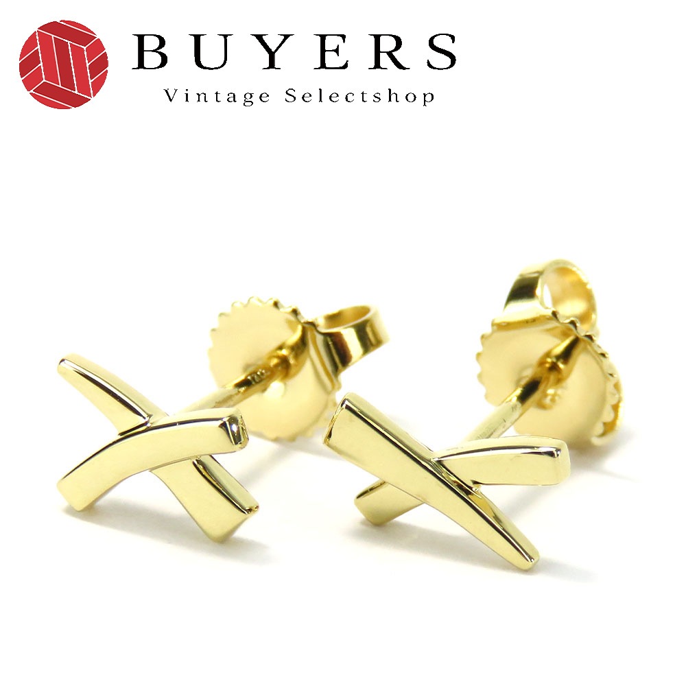 中古 ピアス キス X K18YG 約1.5g イエローゴールド パロマピカソ ジュエリー レディース 女性