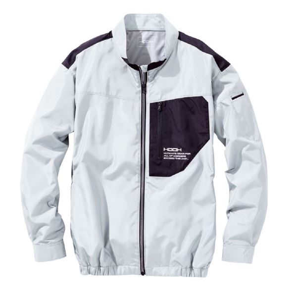 村上被服 HOOH サイドファン長袖ジャケット V6612 シルバーグレー サイズ:3L 服単品 (バッテリー・ファン・ケーブル別売)