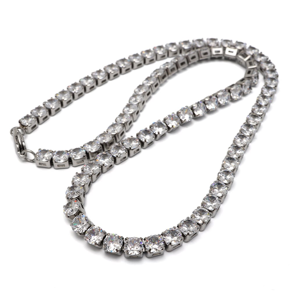 ステンレス テニスチェーンネックレス 幅5mm 3サイズ [n1179-5mm]