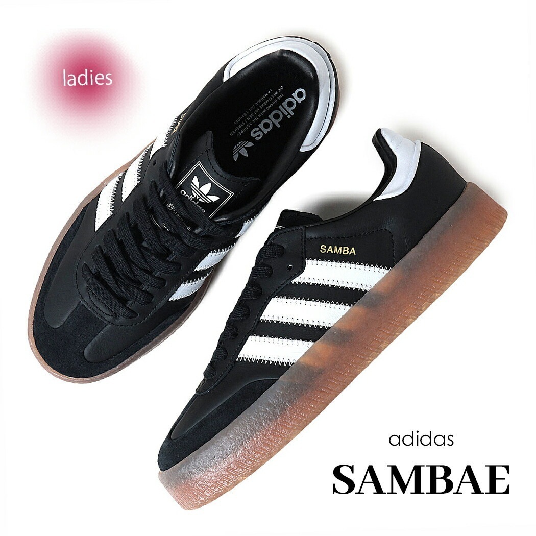 adidas アディダス サンベエ スニーカー SAMBAE CORE BLACK/FTWR WHITE/GOLD METALLIC ( 厚底 サンバ SAMBA 黒 レディース ウィメンズ JI13