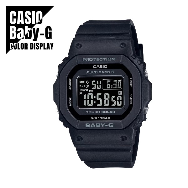 【即納】 国内正規品 CASIO カシオ Baby-G ベビーG 電波受信 タフソーラー BGD-5650-1CJF ブラック 腕時計 レディース