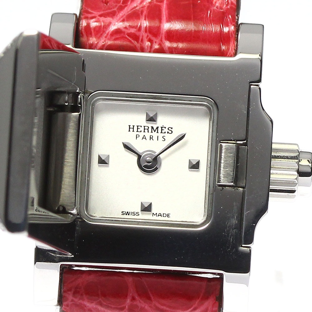 エルメス HERMES ME2.131 ミニメドール ダイヤモンド クォーツ レディース 美品 箱・保証書付き_802090【中古】