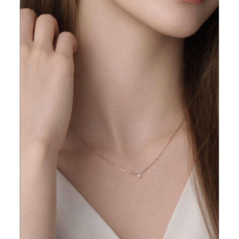 ロイドシルバー 925 エッセンシャルラップダイヤモンドネックレス LLNS62442D