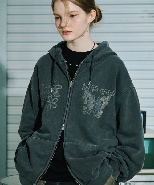 PLUTARY PIGMENT HOOD ZIP UP 韓国正規品